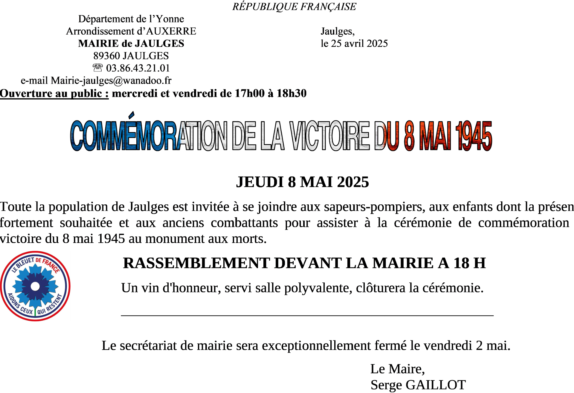 8 MAI 2025
